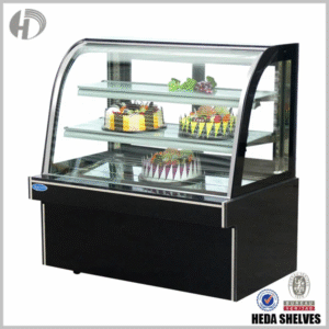 Single-arc Curved Glass Cake Display Freezer Fridge