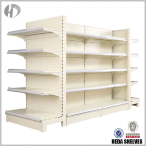 5 Layers White Grocery Store Gondola Shelving